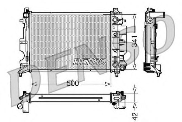 Купить запчасть DENSO - DRM25012 Радиатор охлаждения двигателя DRM25012