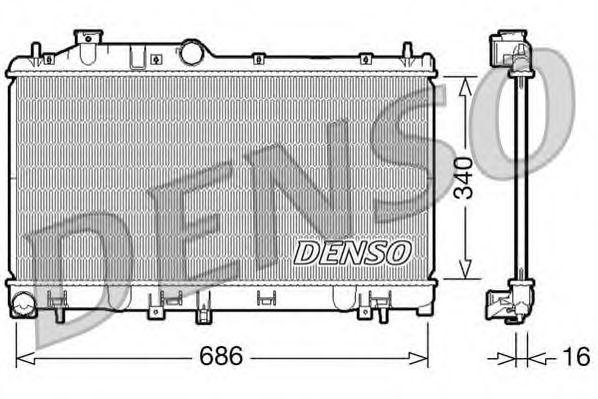 Купить запчасть DENSO - DRM36007 Радиатор охлаждения двигателя DRM36007