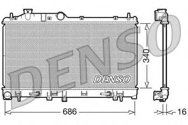 Купить запчасть DENSO - DRM36008 Радиатор охлаждения двигателя DRM36008