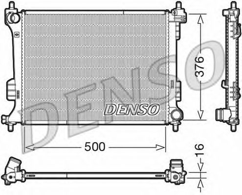 Купить запчасть DENSO - DRM41010 Радиатор (HYUNDAI i20) DRM41010