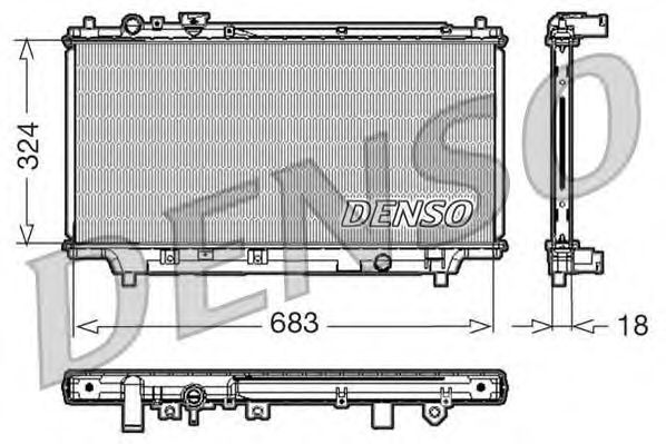 Купить запчасть DENSO - DRM44002 Радиатор охлаждения двигателя DRM44002