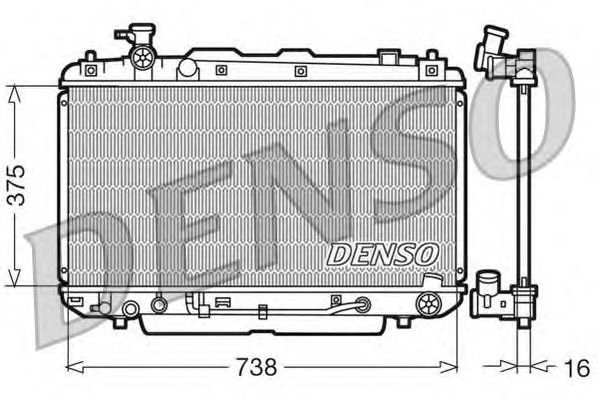 Купить запчасть DENSO - DRM50022 Радиатор охлаждения двигателя DRM50022