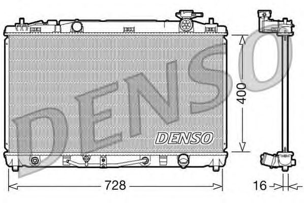 Купить запчасть Denso - DRM50042 Радиатор системы охлаждения TOYOTA CAMRY 2.4 2006 - 2011/ TOYOTA VENZA 2.7 2008 -