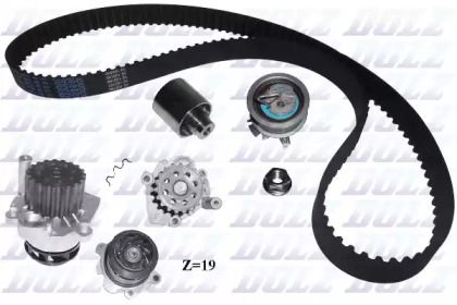 Купить запчасть DOLZ - KD033 Комплект ГРМ с насосом VW CADDY III, PASSAT (3C) 1.9TDI KD033