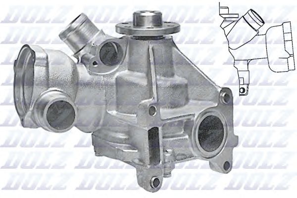 Купить запчасть Dolz - M174 Насос водяного охлаждения MERCEDES BENZ W124/W126/W201 260-300 87->