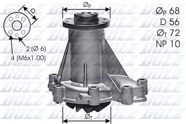 Купить запчасть Dolz - M276 Насос водяного охлаждения MERCEDES BENZ W124/202/210 2.5D/TD OM602/605 93->
