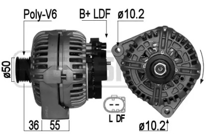 Купить запчасть ERA - 209049 Генератор MERCEDES W210/W211/W220 14B 150A 209049