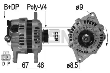 Купить запчасть ERA - 209310 Генератор MAZDA 323/626 80A 209310
