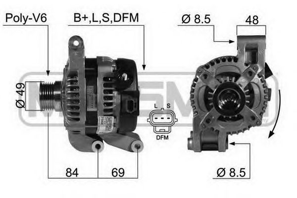 Купить запчасть ERA - 210438 Генератор FORD FOCUS II 1.8/2.0 210438