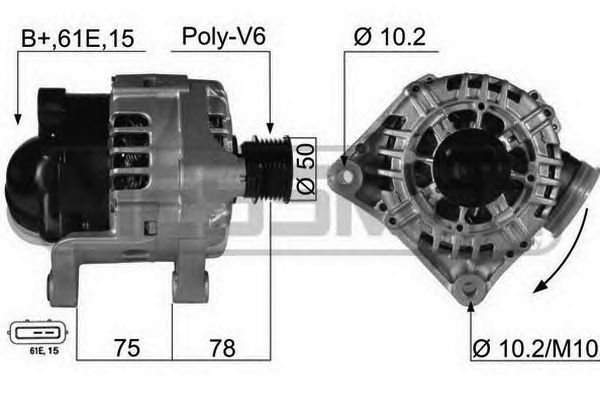 Купить запчасть ERA - 210464 Генератор BMW E46/E39/E53 2.0-3.0 210464