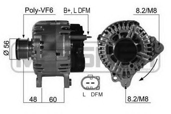Купить запчасть ERA - 210469 Генератор AUDI/VW 1.6TDi-2.5TDi 03-09 210469