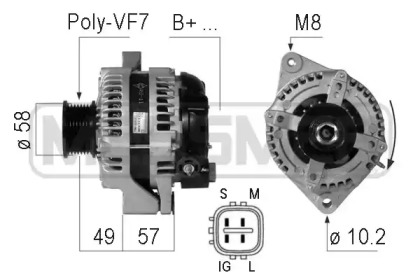 Купить запчасть ERA - 210775 Генератор TOYOTA LC PRADO 150 210775