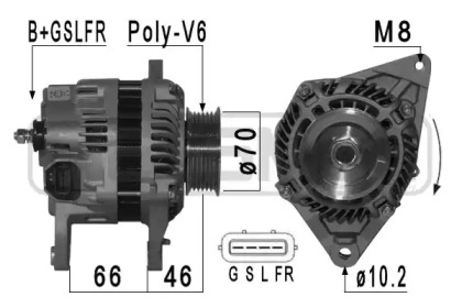 Купить запчасть ERA - 210952 Генератор MITSUBISHI L200 2.5 DI-D 07- 90A 210952