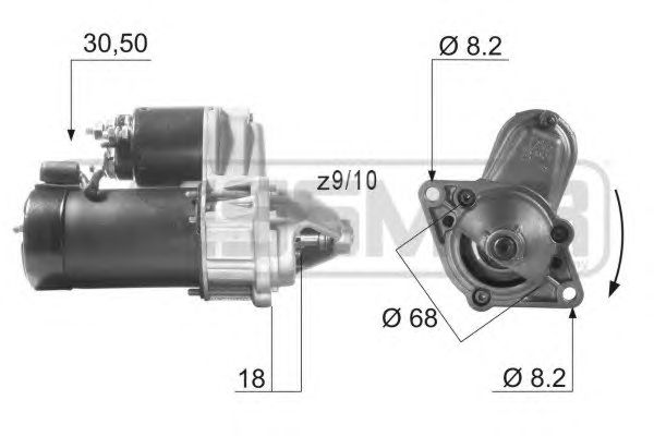 Купить запчасть ERA - 220001 Стартер CHEVROLET AVEO, LACETTI, LANOS