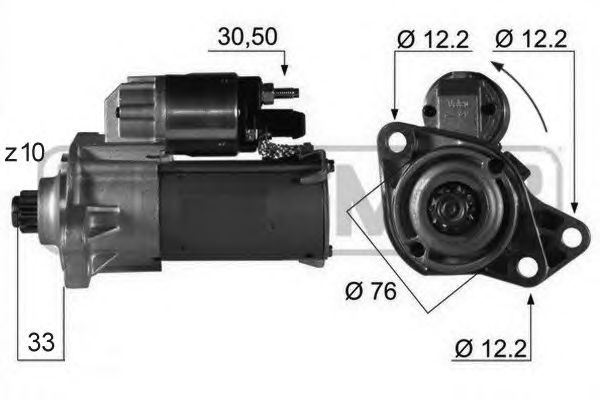 Купить запчасть ERA - 220056 Стартер VW BORA/GOLF IV 1.4-2.0 220056
