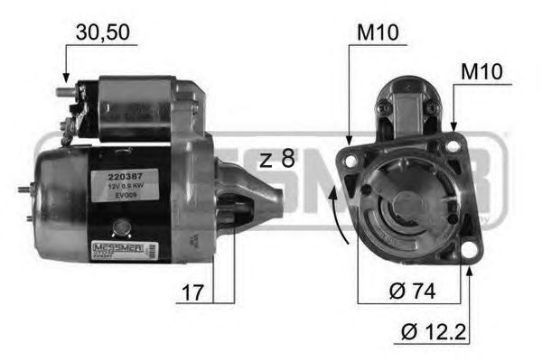 Купить запчасть ERA - 220387 Стартер\ KIA SHUMA, MAZDA 323/626 ERA 220387