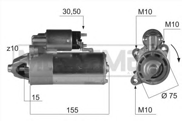 Купить запчасть ERA - 220413 Стартер FORD TRANSIT CONNECT 1.8TDCi 220413