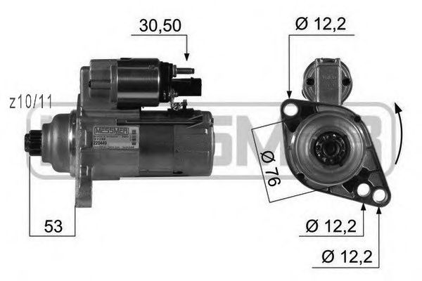 Купить запчасть ERA - 220449 Стартер AUDI/VW 1.9TDi 03-10 220449