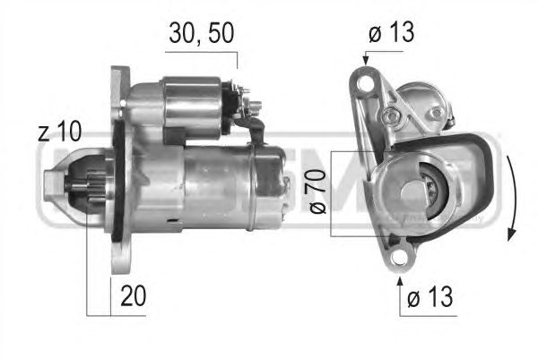 Купить запчасть ERA - 220579 Стартер NISSAN QASHQAI X-TRAIL 2.0 220579