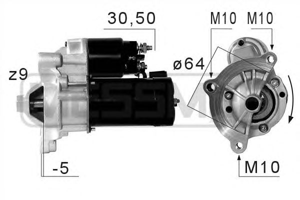 Купить запчасть ERA - 220660 Стартер PEUGEOT 406/407 220660