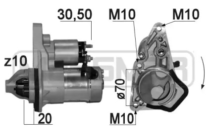 Купить запчасть ERA - 220846 Стартер NISSAN MICRA/NOTE/QASHQAI 1.6 1KW