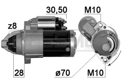 Купить запчасть ERA - 220884 Стартер MITSUBISHI ASX/LANCER/OUTLANDER 1.4kw 220884
