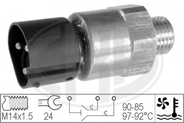 Купить запчасть ERA - 330208 Датчик, включение вентилятора BMW E30/E36/E34/E32