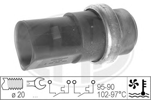 Купить запчасть ERA - 330231 Датчик, включение вентилятора AUDI A4/A6, VW PASSAT 98-05