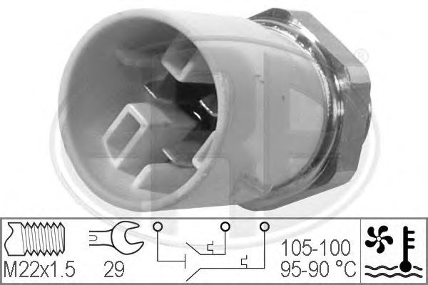 Купить запчасть ERA - 330300 Датчик включения вентилятора OPEL ASTRA F/OMEGA B 330300
