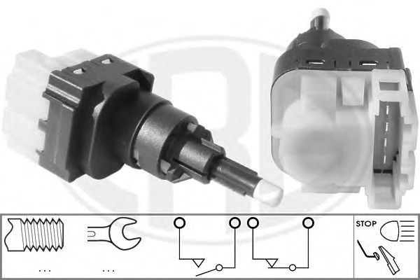 Купить запчасть ERA - 330545 Датчик включения стоп-сигнала AUDI/VW 03- 330545