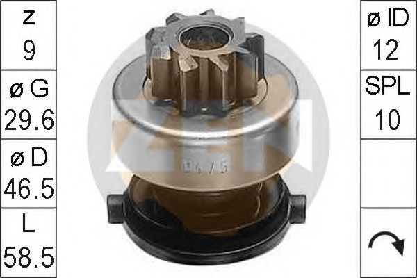 Купить запчасть ERA - ZN0475 Бендикс стартера BMW E34/E39