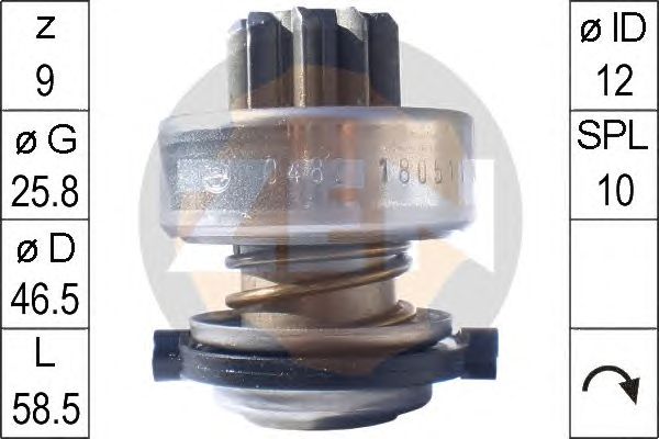 Купить запчасть ERA - ZN0482 Бендикс стартера AUDI 100/200