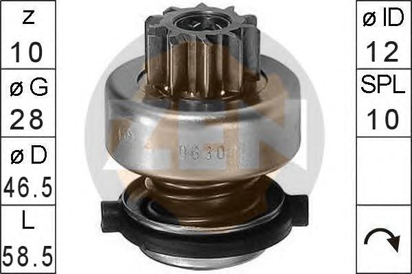 Купить запчасть ERA - ZN0630 Бендикс стартера RENAULT