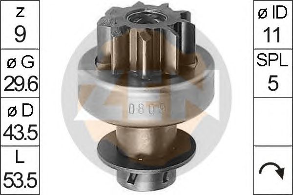 Купить запчасть ERA - ZN0809 Бендикс стартера RENAULT/VW