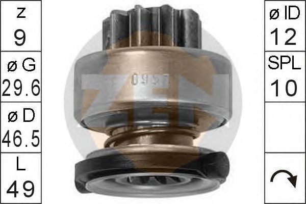 Купить запчасть ERA - ZN0997 Бендикс стартера BMW E39/E60