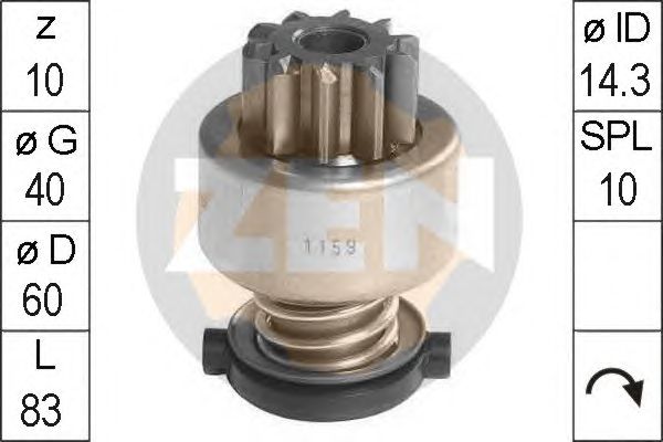 Купить запчасть ERA - ZN1159 Бендикс стартера IVECO