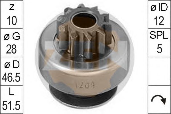 Купить запчасть ERA - ZN1209 Бендикс стартера OPEL/RENAULT