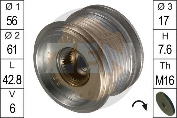 Купить запчасть ERA - ZN5377 Шкив генератора MERCEDES SPRINTER 95-06