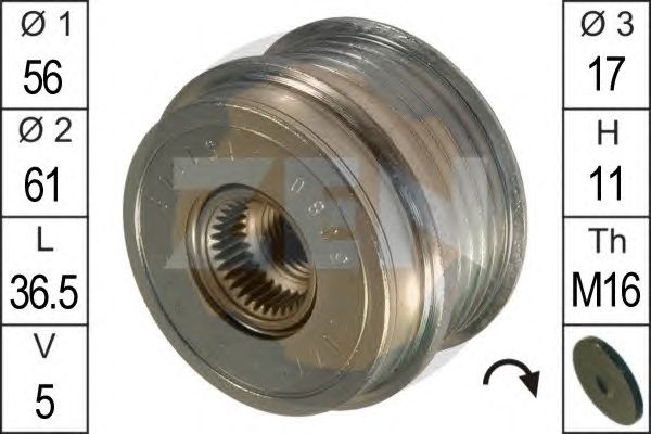 Купить запчасть ERA - ZN5380 Шкив генератора AUDI A4, VW PASSAT 1.6-2.0