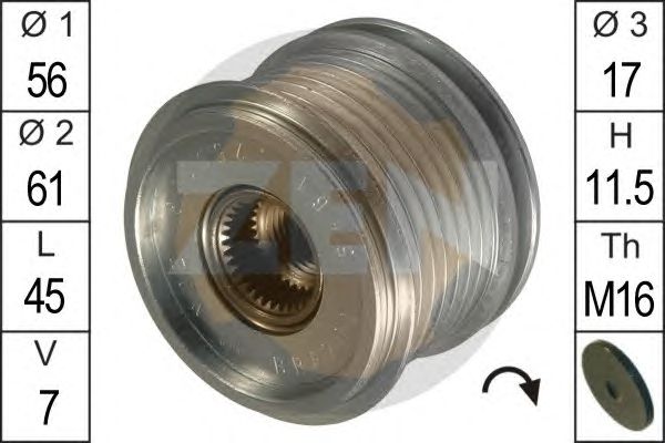 Купить запчасть ERA - ZN5461 Шкив генератора MERCEDES SPRINTER 06->