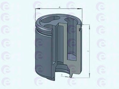 Купить запчасть ERT - 150808-C Поршень суппорта Ford Transit 2.3 16V (06-14) d52mm 150808-C