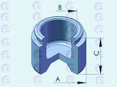 Купить запчасть ERT - 151140-C Поршень суппорта Ford Granada (GGTL,GGFL) 1.7-3.0 (-76) d54mm (ATE) 151140-C