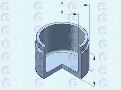 Купить запчасть ERT - 151162-C Поршень суппорта Mitsubishi ASX, Lancer X, Outlander II 1.5-2.4 (07-) d57mm 151162-C