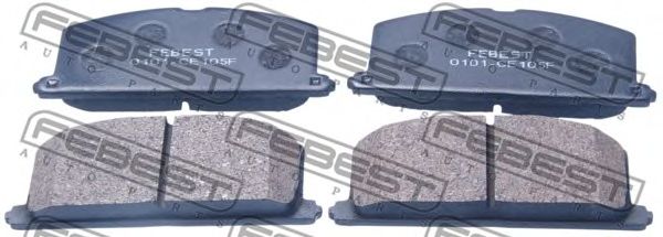 Купить запчасть FEBEST - 0101-CE105F Колодки тормозные дисковые 0101-CE105F