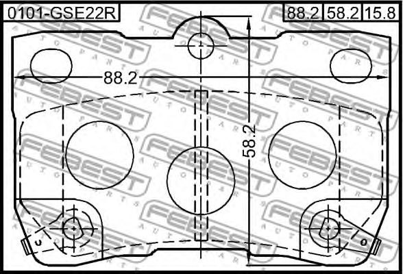 Купить запчасть FEBEST - 0101-GSE22R Колодки задние TOYOTA CROWN GRS20#/GWS204 2008-2012 0101-GSE22R
