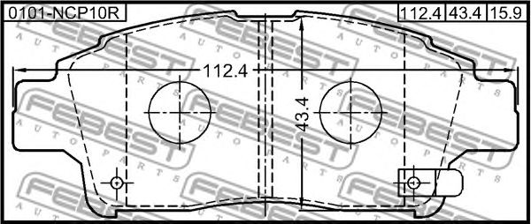 Купить запчасть FEBEST - 0101-NCP10R Колодки тормозные дисковые 0101-NCP10R