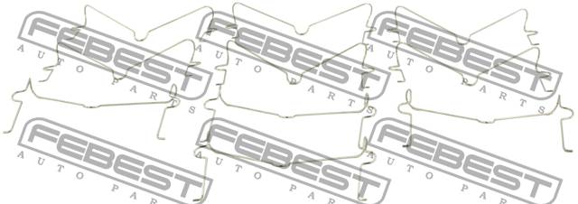 Купить запчасть FEBEST - 0103-002-PCS10 Пружинка прижимная торм.колодок TOYOTA LAND CRUISER PRADO 120150 (компл-10шт) 0103-002-PCS10