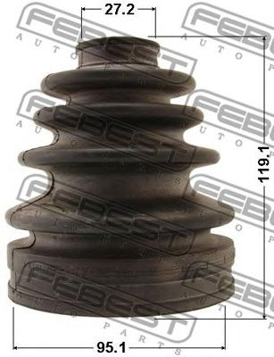 Купить FEBEST - 01152UZFE Пыльник ШРУСа внутреннего (комплект) TOYOTA LAND CRUISER 100 HDJ100/UZJ100 1998.01-2007.08 [EU]/95.1*119.1*27.2 ММ