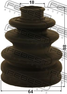 Купить запчасть Febest - 0115MHU38R Пыльник ШРУСа внутреннего (комплект) TOYOTA CAMRY GRACIA MCV2#/SXV2# 1996.12-2001.09 [JP]/64*88*18 ММ