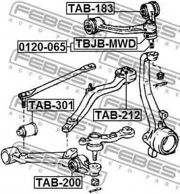 Купить запчасть FEBEST - 0120-065 Опора шаровая верхняя TOYOTA MARK 2/CHASER/CRESTA GX100 1996-2001 0120-065
